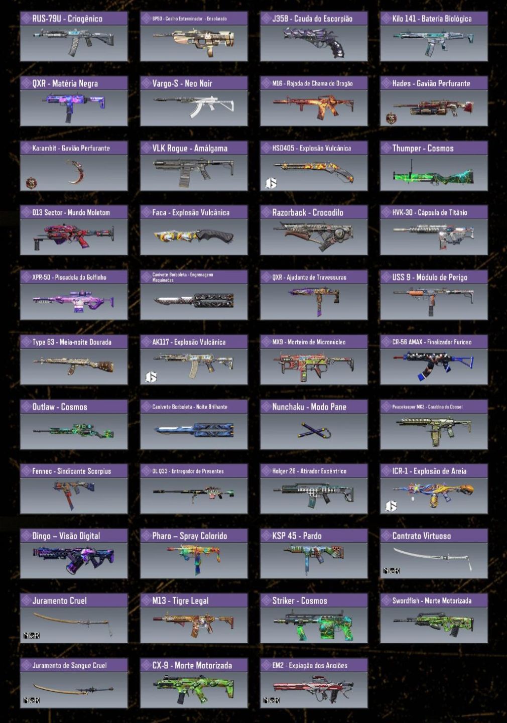 CONTA COD MOBILE COM VARIAS SKINS