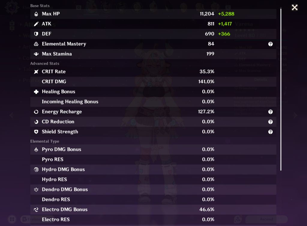 GENSHIN IMPACT - CONTA AR 48 - VARESA DURIN - PITY 58