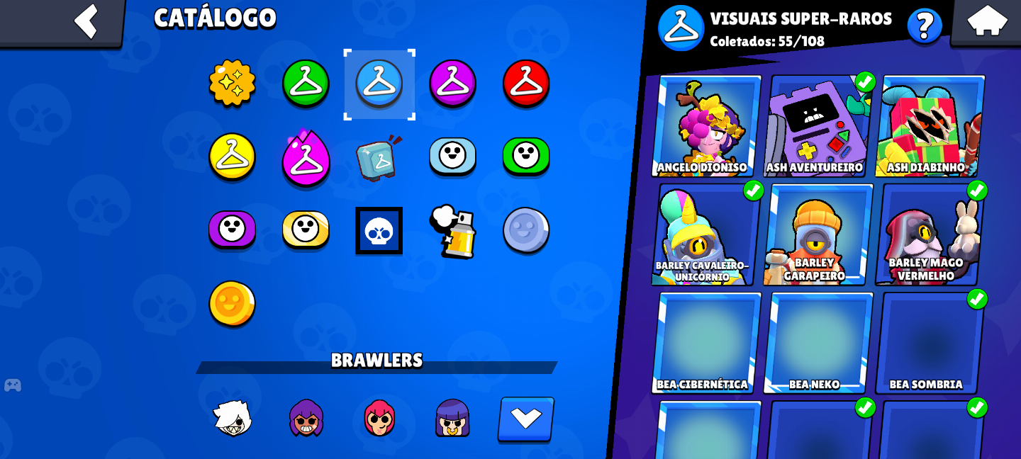 Conta Brawl 35k k troféus 105 brawlers e mais de 300 Skins!