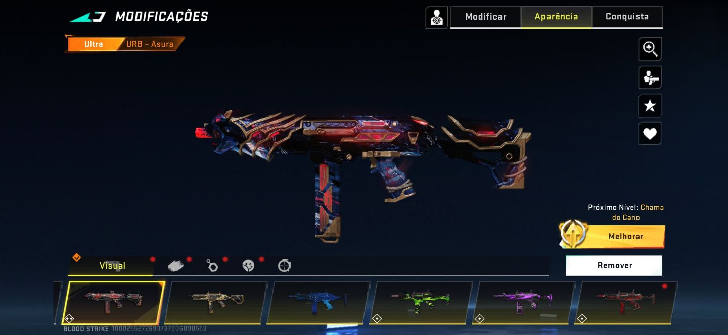 Conta Blood Strike . Muitas skins ultra, lendárias e colab. Com cartão renome.