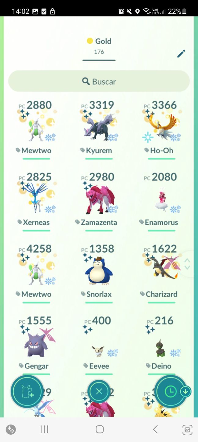 Conta Pokemon GO 700 Shinys Raros Nv 61