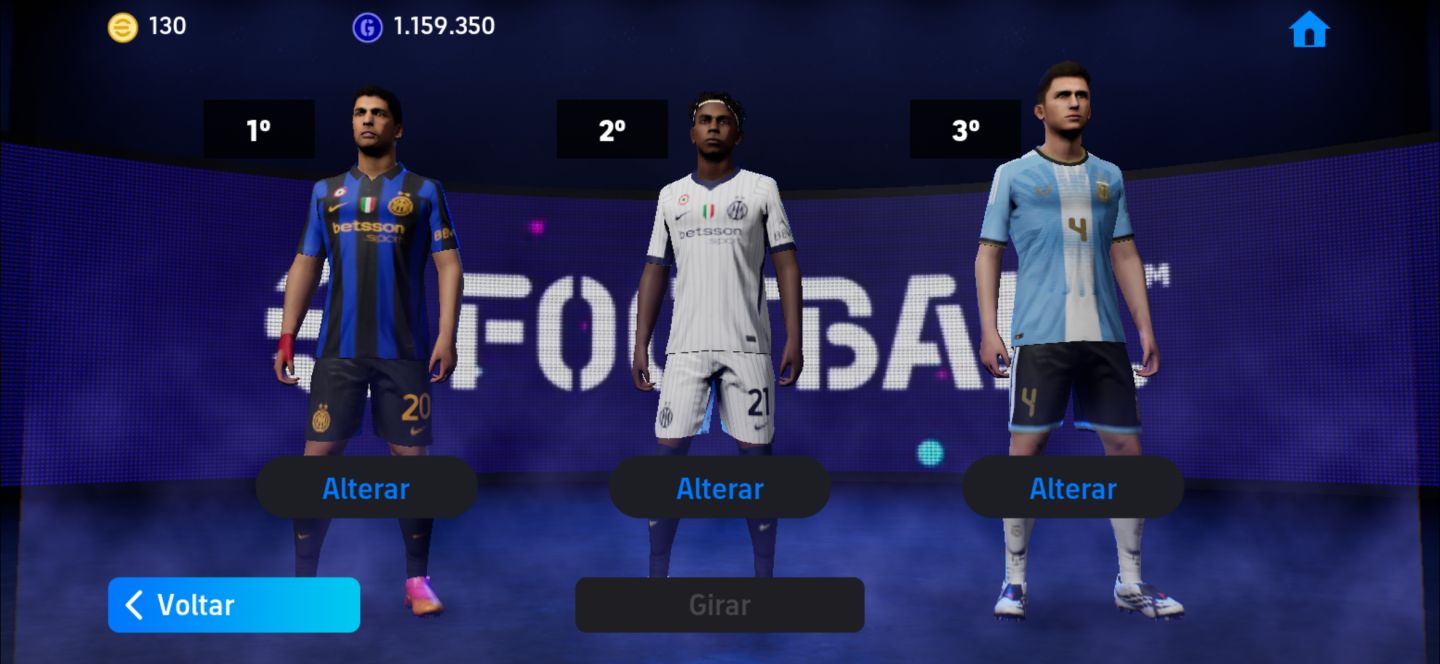 CONTA EFOOTBALL 3192 COM SUAREZ 108 E MAIS ALGUNS CRAQUES.