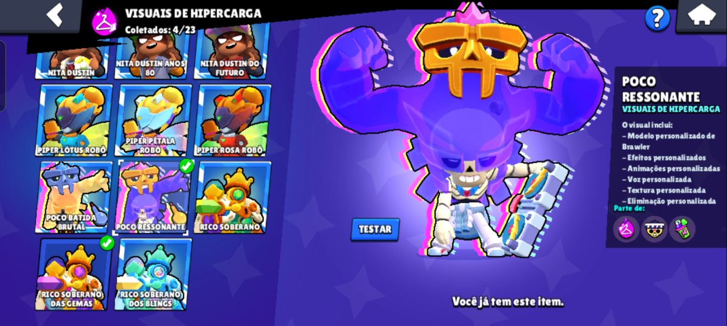 CONTA BRAWL STARS 73K+ TROFÉUS | 108 BRAWLERS | 51 PRESTÍGIOS
