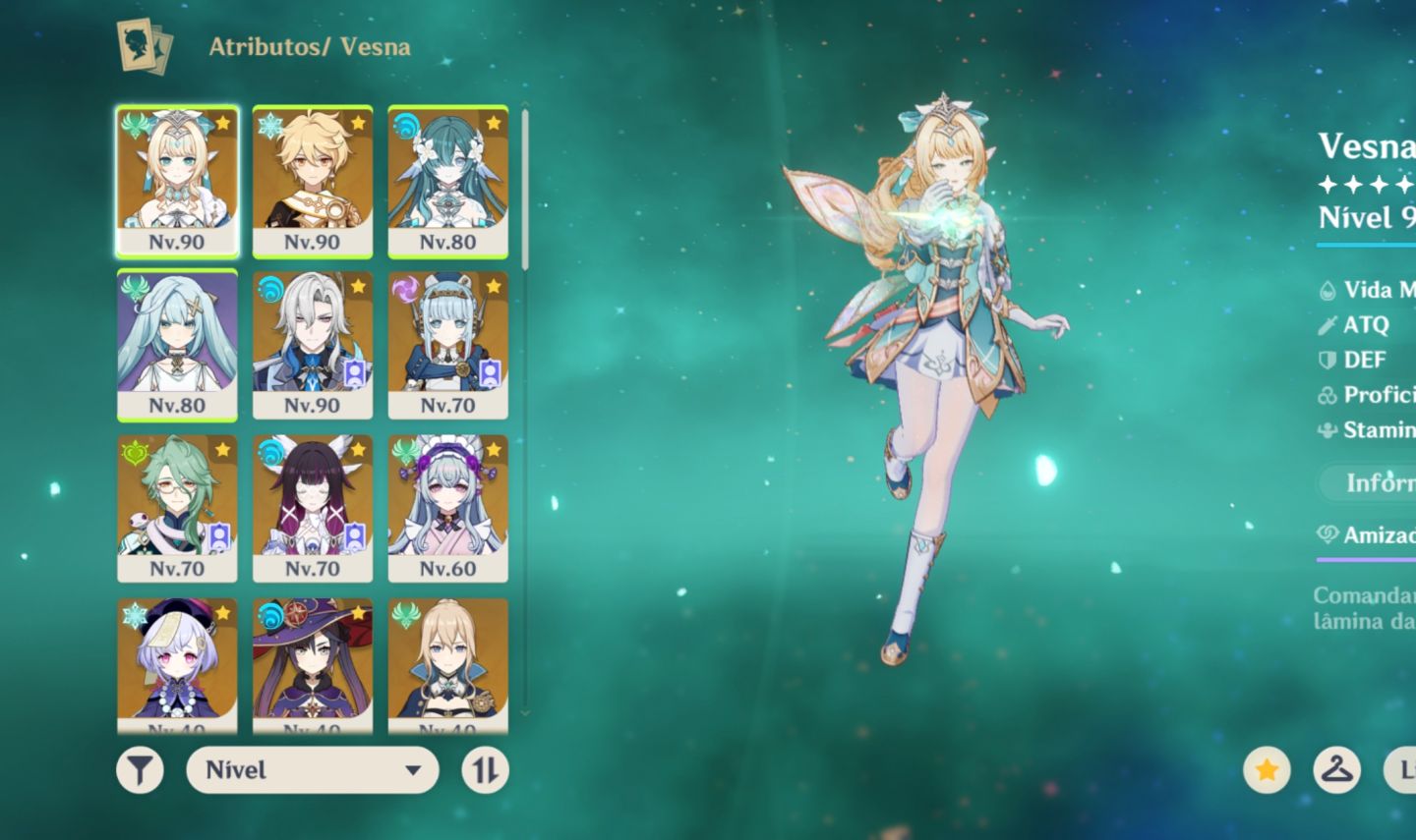 Vesna C1+Bis , Columbina, Vodyanitsa, Neuvillette+Skin, Ineffa ,