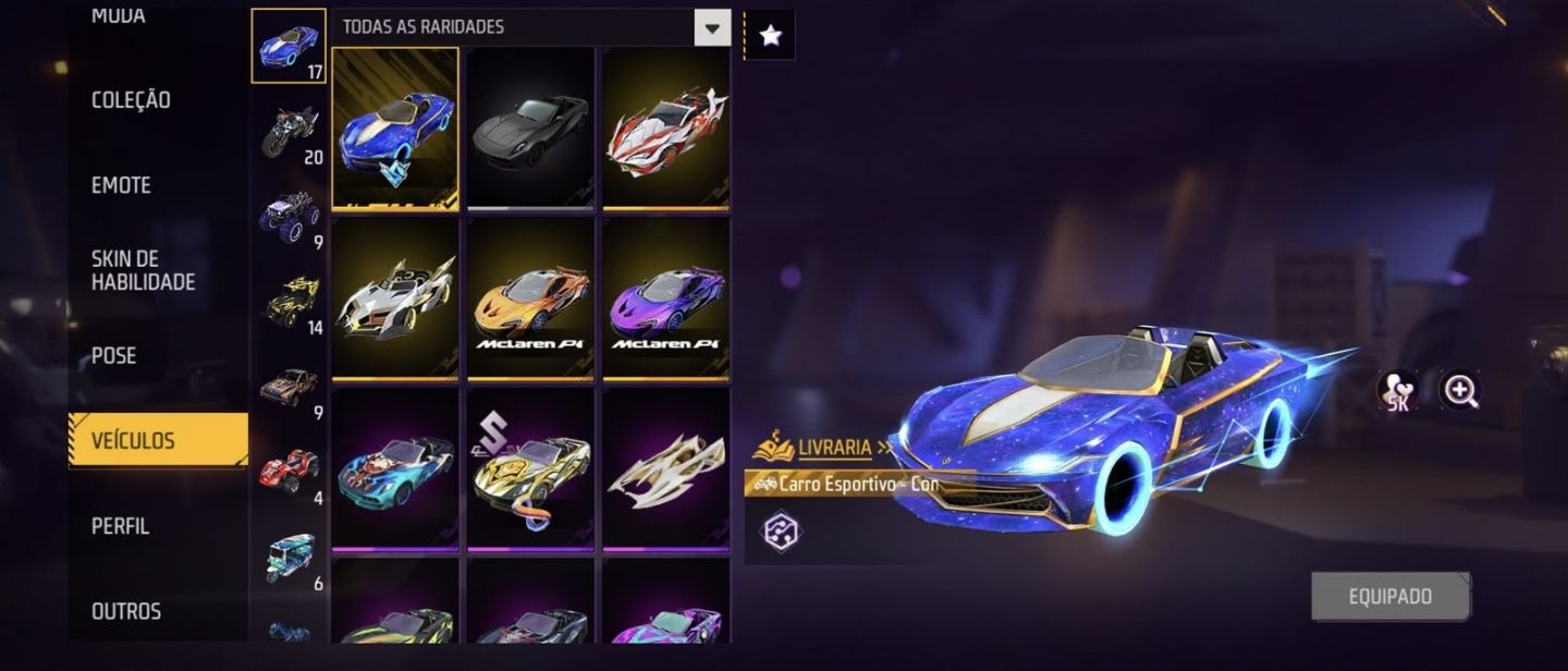 CONTA FREE FIRE NIV. 74 | 85 EMOTES | 286 CONJUNTOS | 41 PAREDES DE GEL