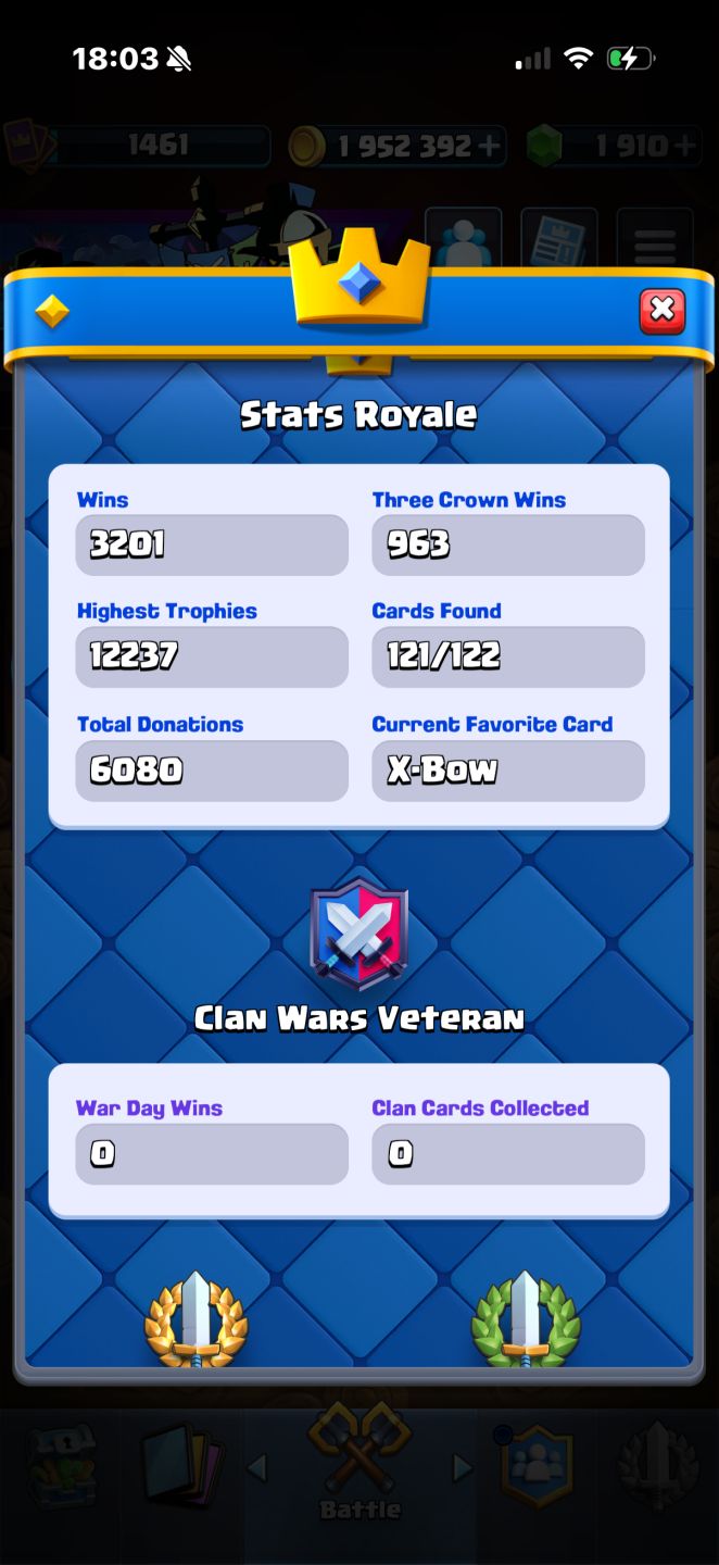 CONTA CLASH ROYALE 12K