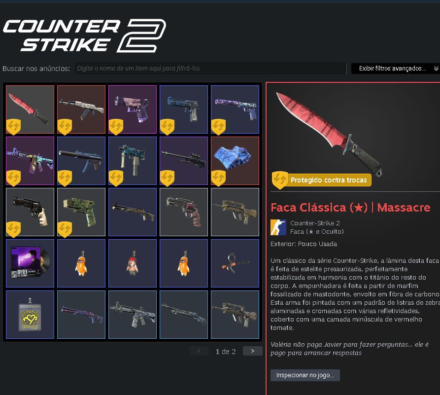 CONTA DE CS2 COM KIT AZUL SO PEGAR E JOGAR