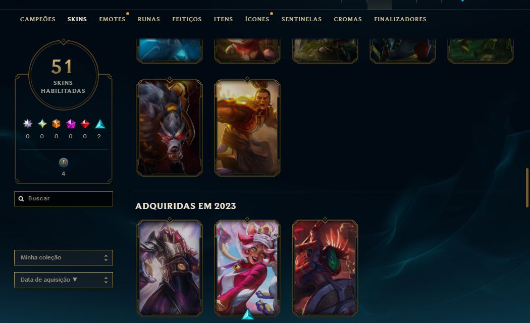 [Entrega Automática] Conta Lol Bronze, 51 Skins, Upada na Mão, Lvl 43, 60 Champs