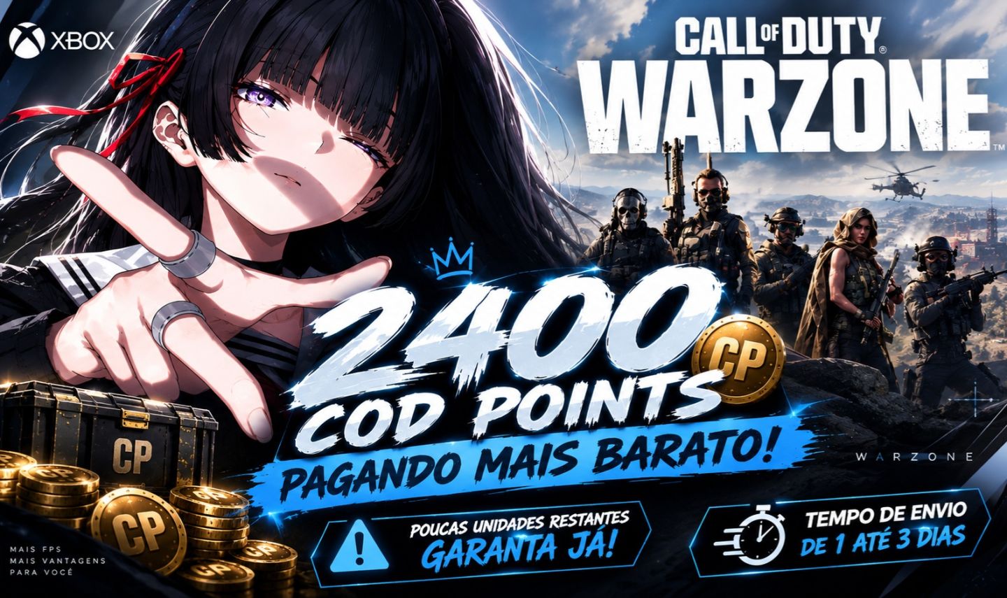 2400 COD POINTS | PAGUE MENOS! | ENTREGA 1/3 DIAS.