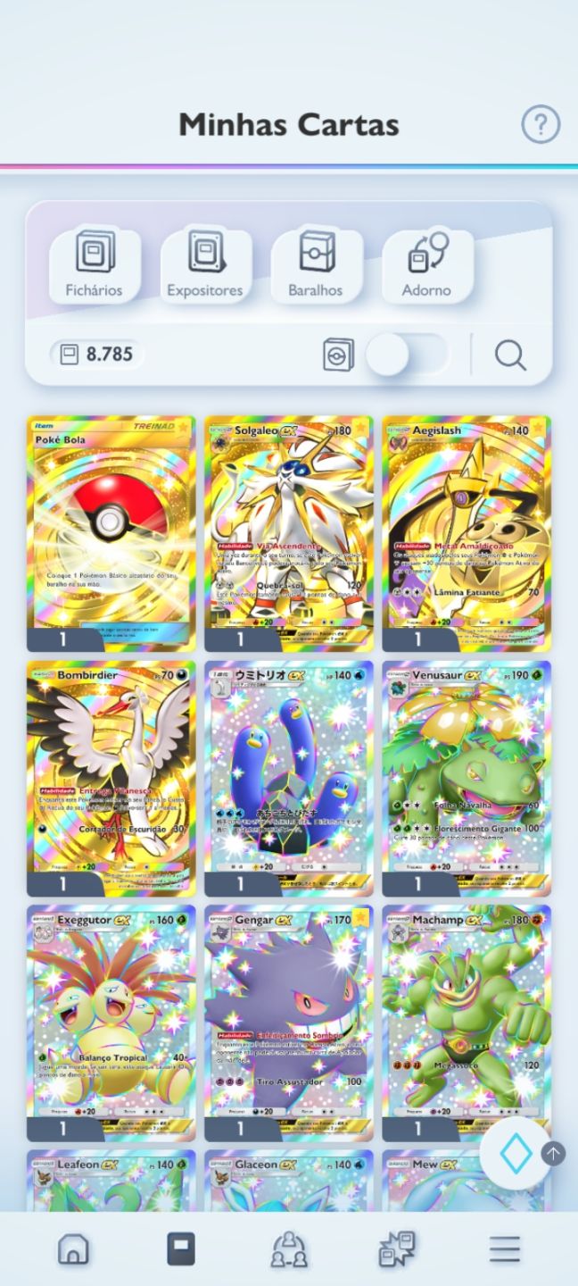Conta nível 57 | +8 mil cartas | 4 cartas gold | 14 cartas imersivas