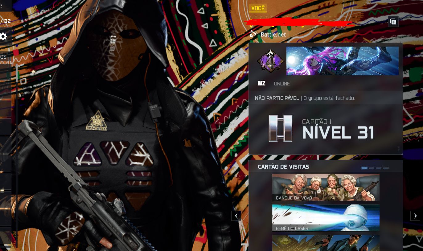CONTA WARZONE DESDE O MW2 COM NICK MINAJ, IO, SNOOP DOG, GORDÃO