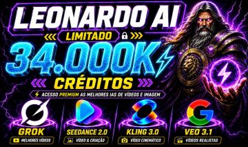 LEONARDO AI 34.000K - GROK | Kling 3.0 | VEO 3.1 | Seedance 2.0 | Hailuo | GPT 2