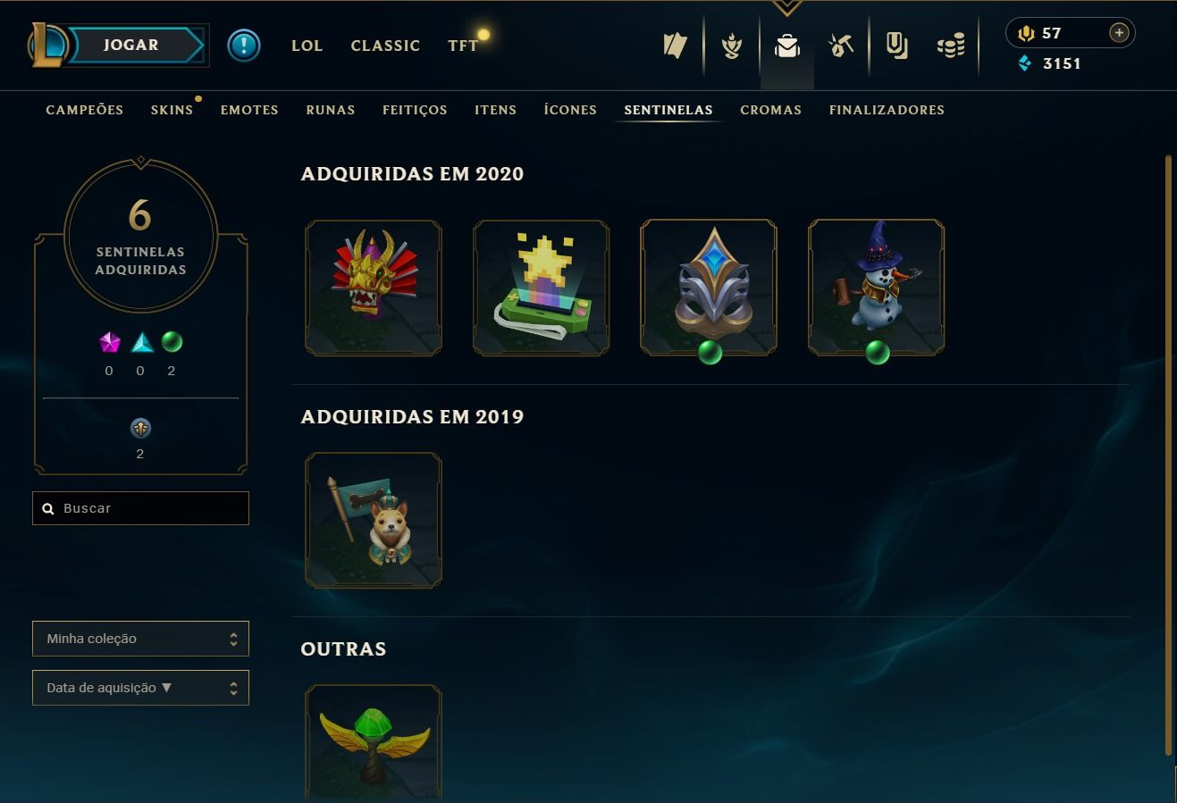 Conta LoL Nv 62 | 42 Skins (1 Mítica / 1 Lendária) | HONRA 4