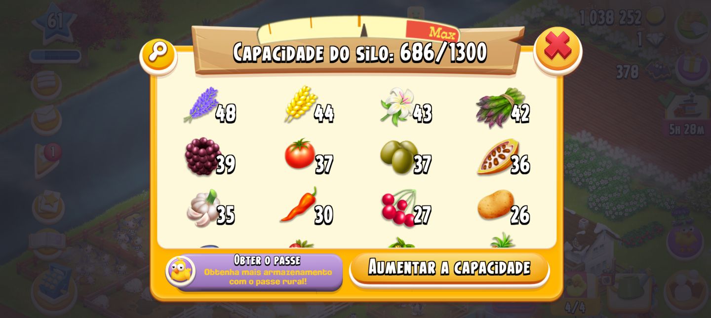 Conta HayDay lvl 61