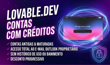 Contas Lovable.dev com Créditos | Acesso Total ao E-mail (Outlook)