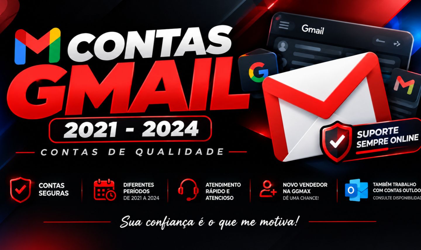 Gmail 2021/2024 - Contas de Qualidade