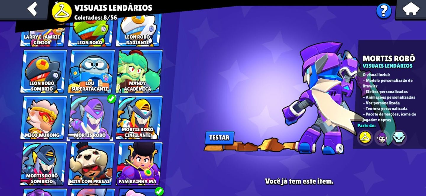 Conta de Brawl Stars INSANA! (2021, full brawlers e skins rarissimas)