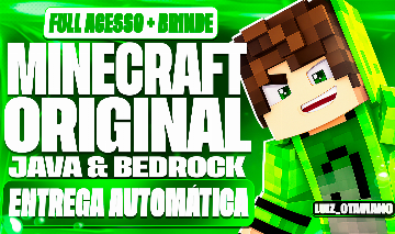 MINECRAFT JAVA+BEDROCK ORIGINAL(FULL ACESSO)ENTREGA AUTOMATICA+BRINDE