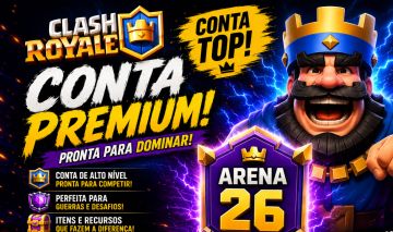 Conta Clash Royale Arena 26 Completa e Segura