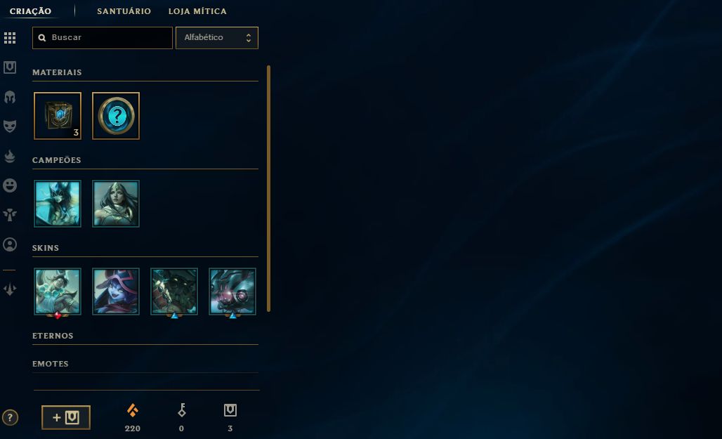 Conta LoL Smurf com 2 skins lendárias
