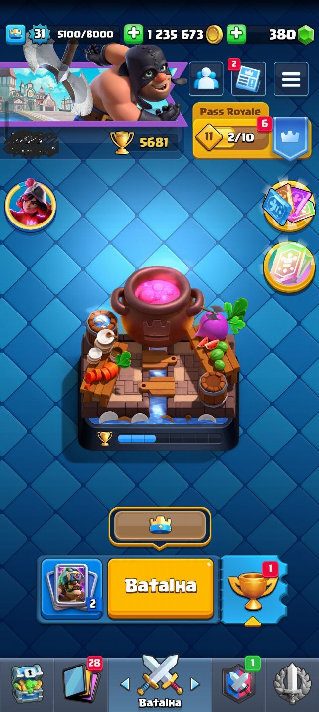 Conta Clash Royale Vários Personagens + 1 Campeão