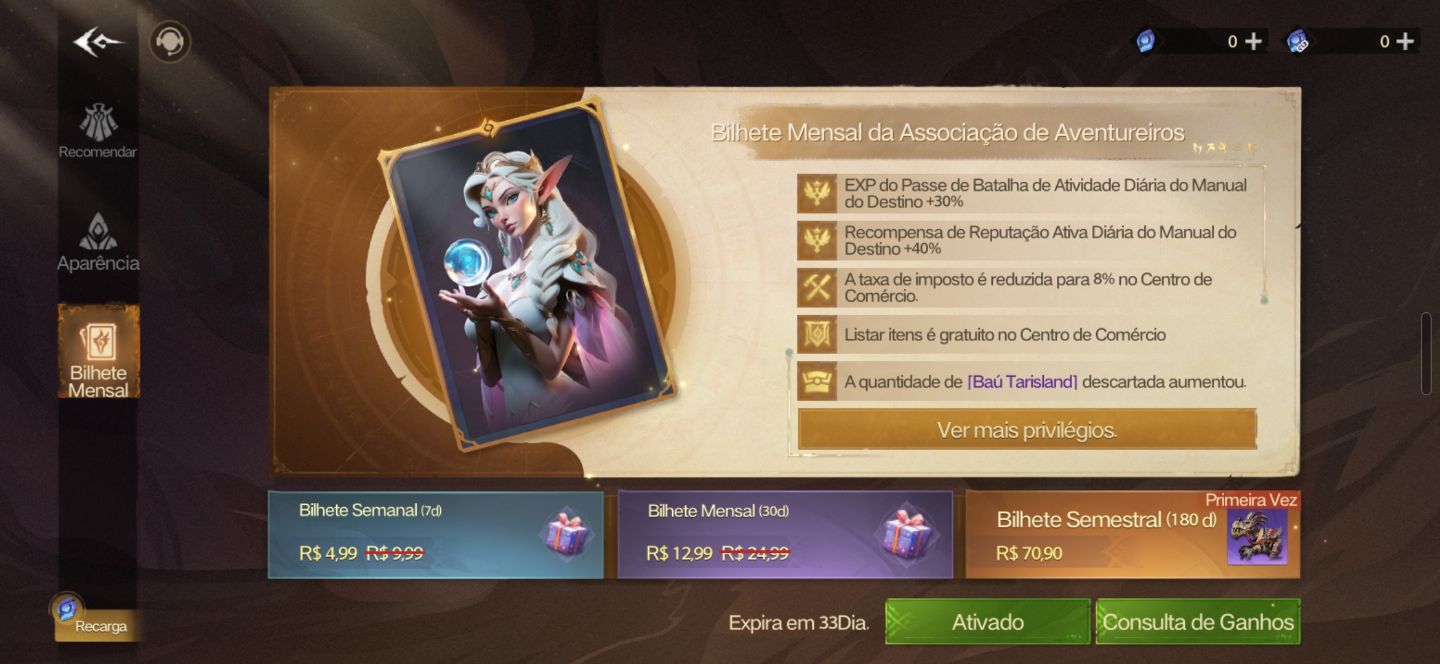 Tarisland Bárbaro bem equipado e buildado em latam 1