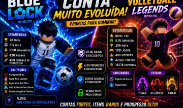 Combo Blue Lock + Volleyball Legends | Contas Evoluídas com Itens Raros