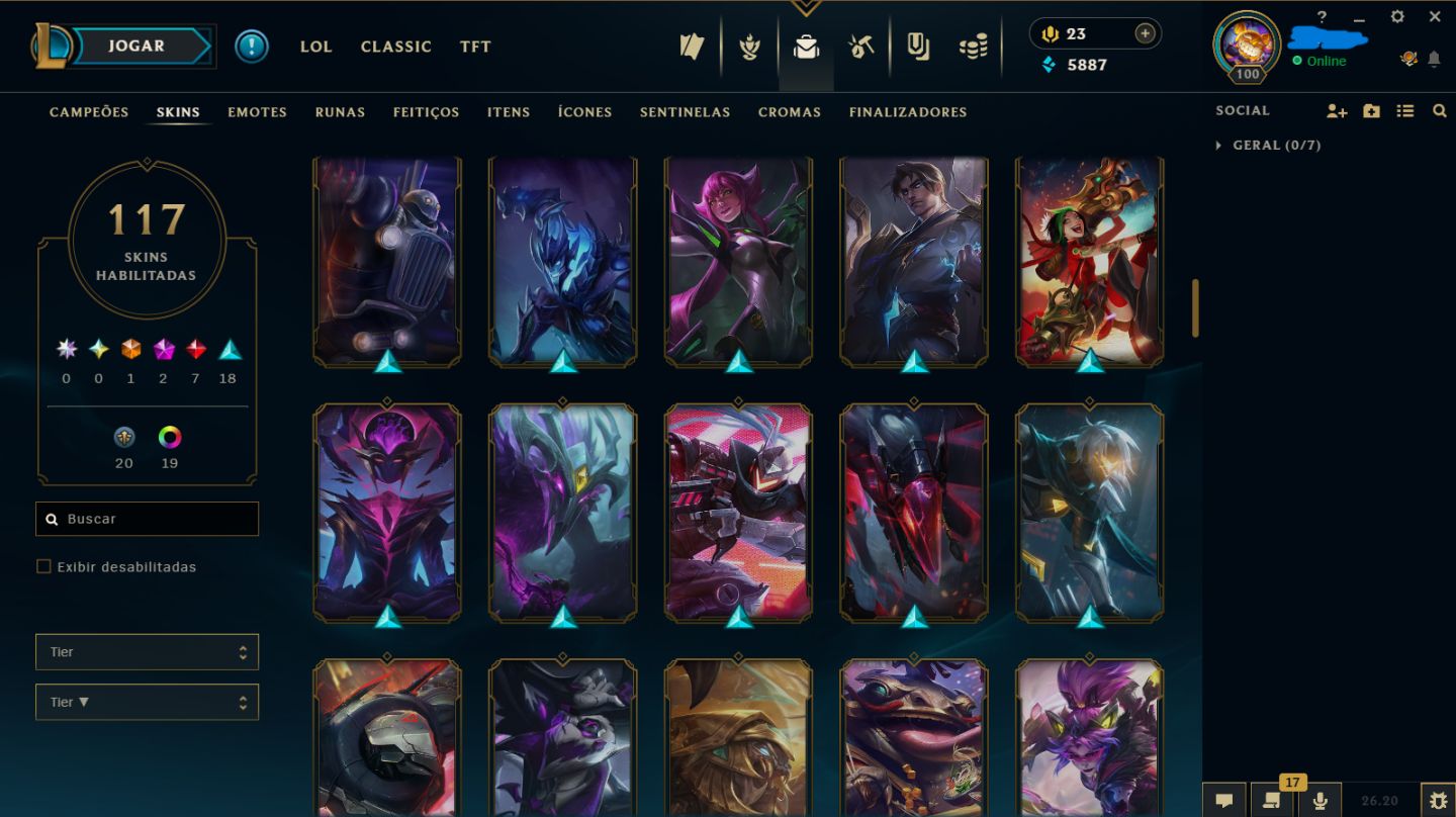 Conta rara de 2011 com kayle juiza e shaco pandemonio de prestigio
