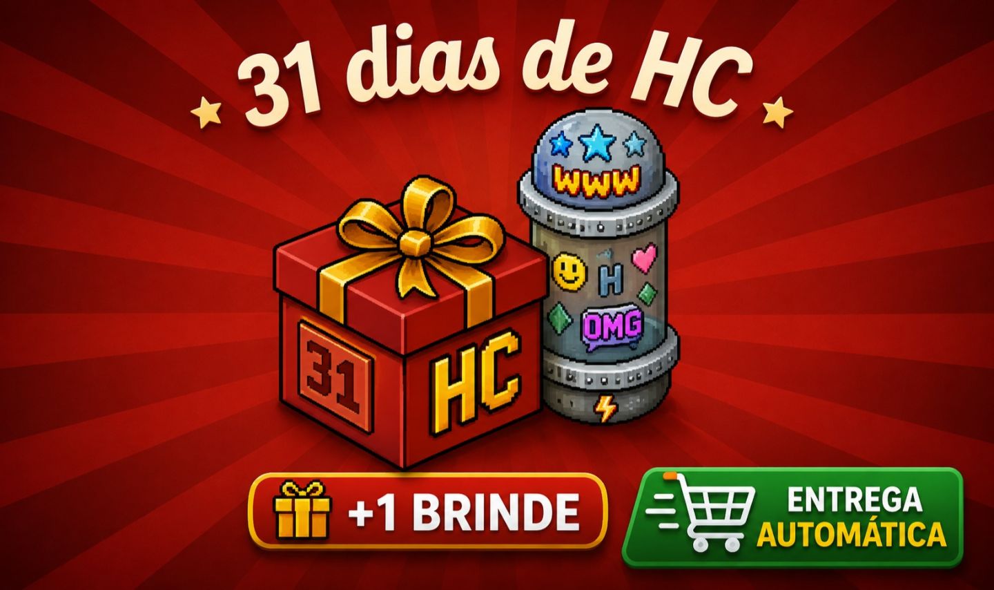 [ENTREGA AUTOMÁTICA] 31 dias de Habbo Clube | Habbo Hotel PT/BR (+1 Brinde)