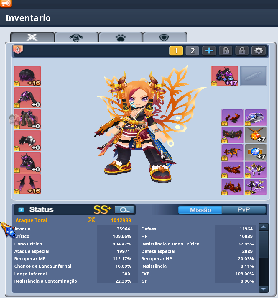 GrandChase CONTA END-GAME 8 CHARS 1KK+