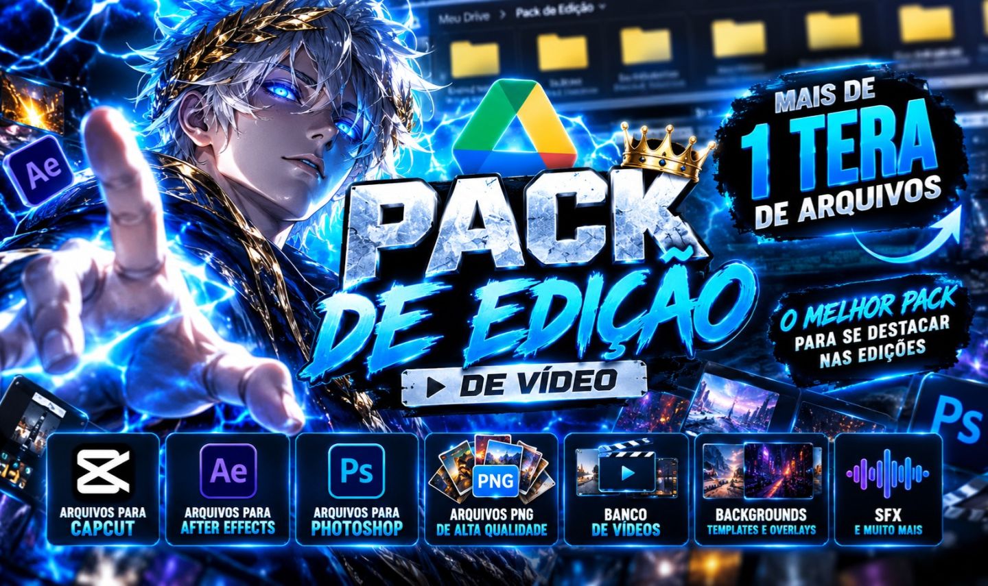PACK DE EDIÇÃO DE VÍDEO ULTRA EDITION + BÔNUS [ MEMES ]