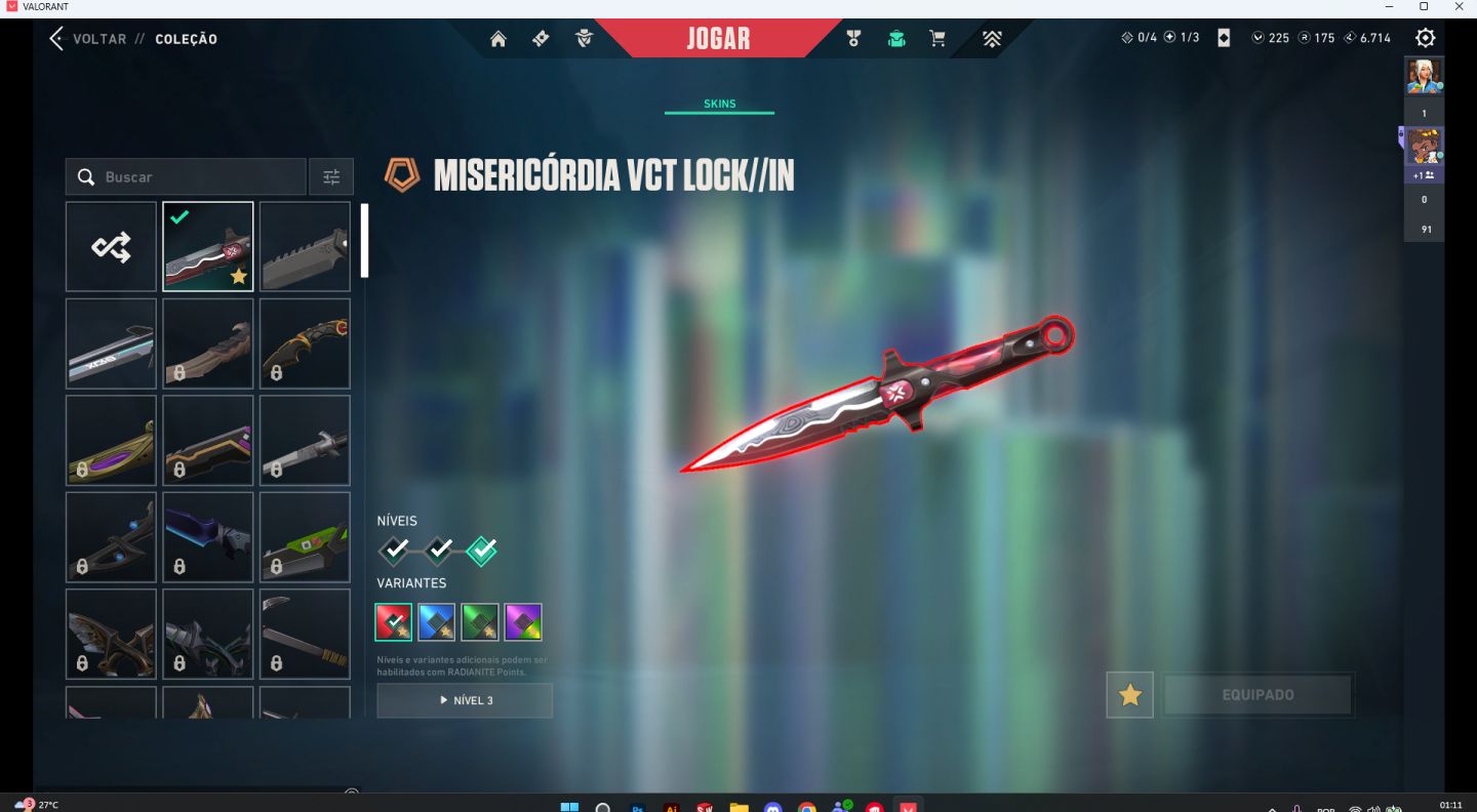 CONTA VALORANT | VCT LOCK//IN RARA | VANDAL SINGULARIDADE + ÍON | PHANTOM RECON