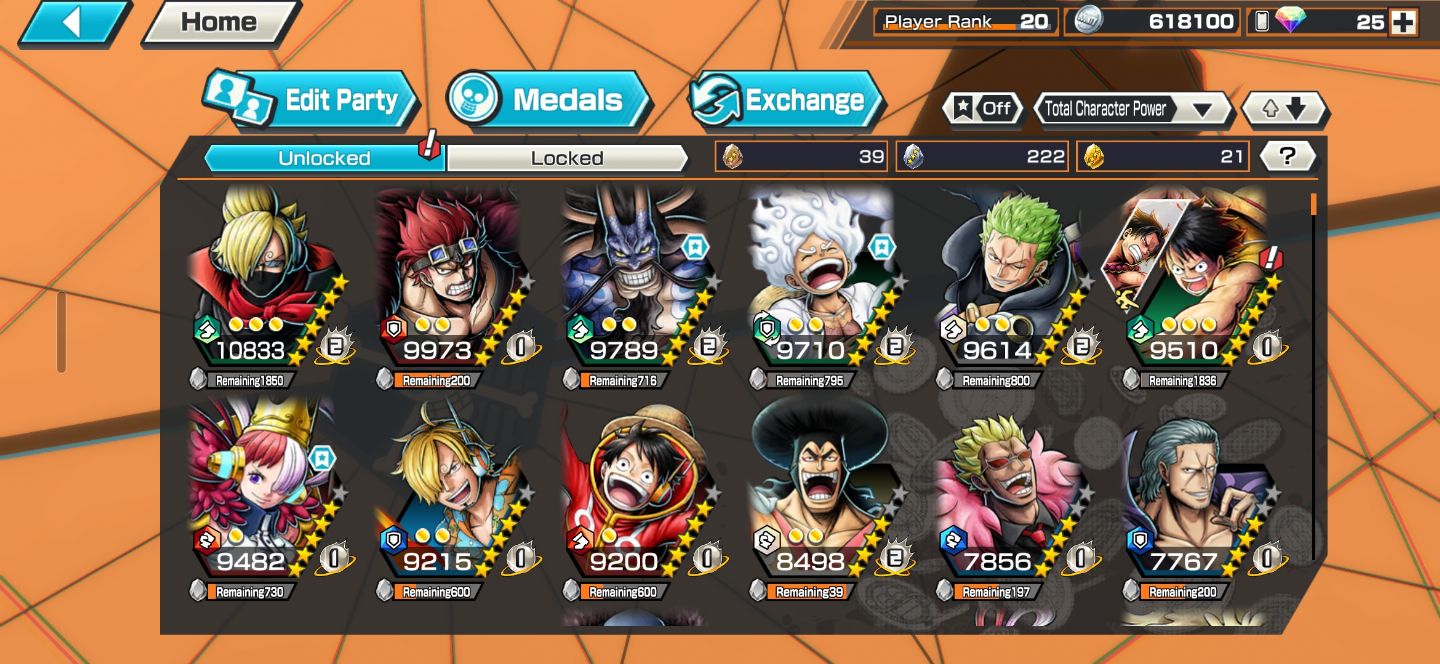 Conta one piece Bounty Rush
