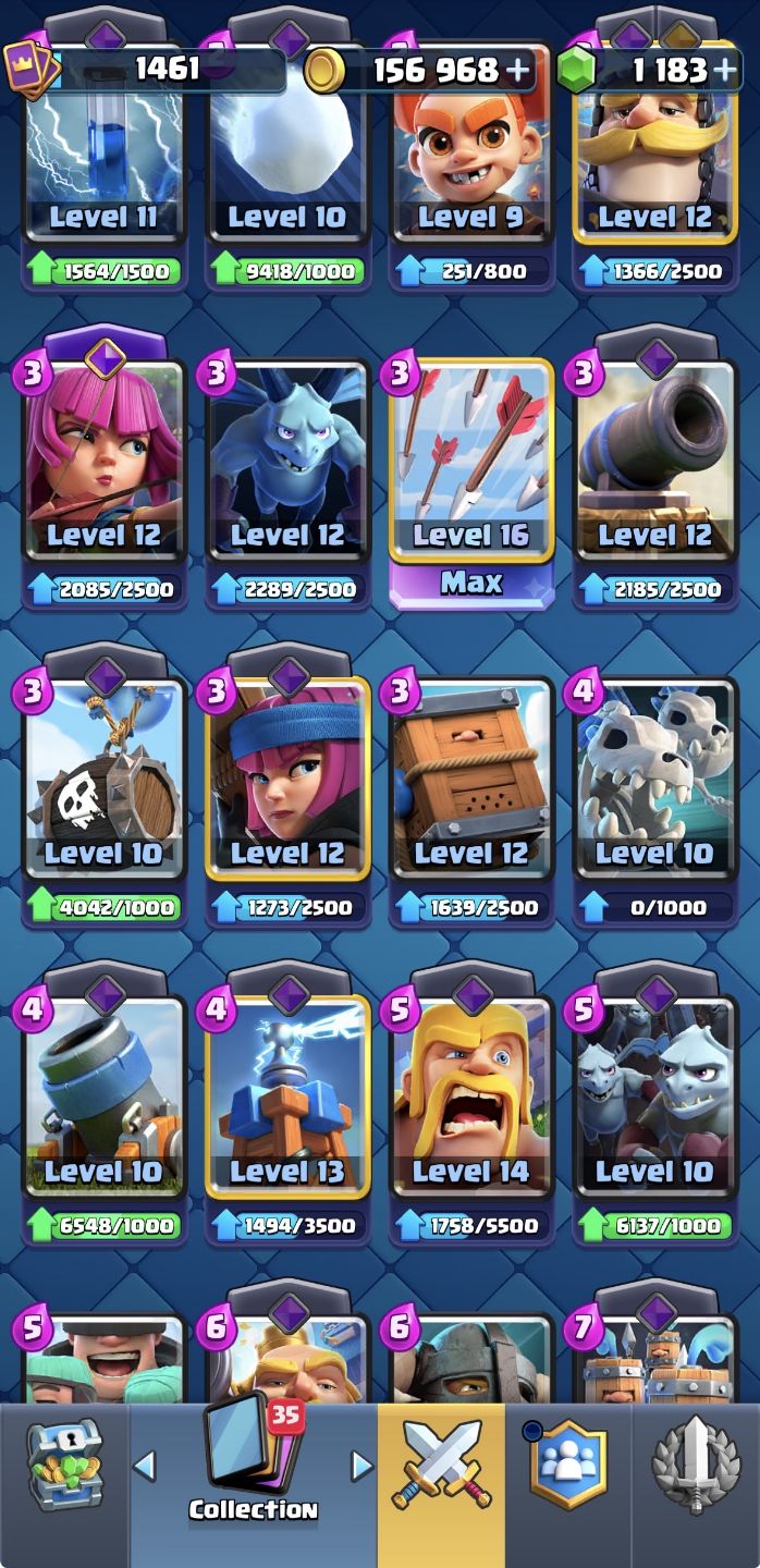 Conta de Clash Royale arena 30