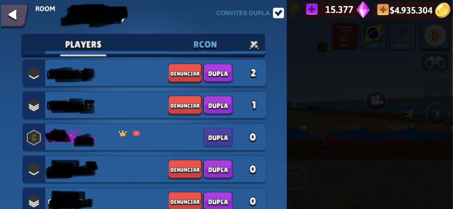 Conta de diamante pipas com vip e pase