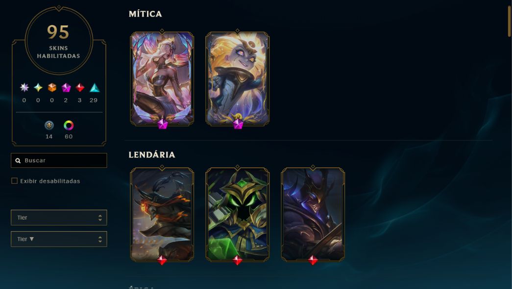 Conta LoL Esmeralda 1 mono kassadin