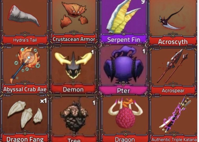Itens] King legacy