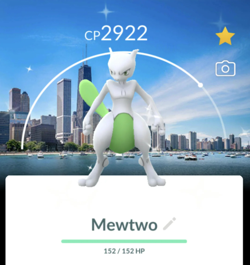 Mewtwo Fundo Chicago Brilhante (Shiny Background) - Pokémon Go