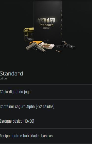 CONTA TARKOV STANDARD + DLC MODO PVE NEGOCIO O VALOR