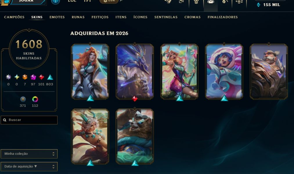 LOL EX-DESAFIANTE 2025 | MESTRE | 1608 SKINS + PAX SIVIR