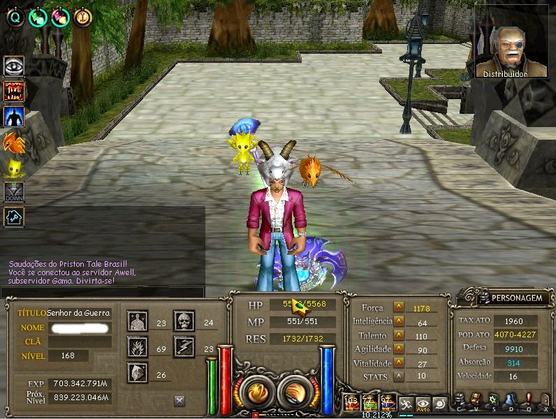 (Promoção) Lutador Lv 168 - bastante shops - Servidor Awell