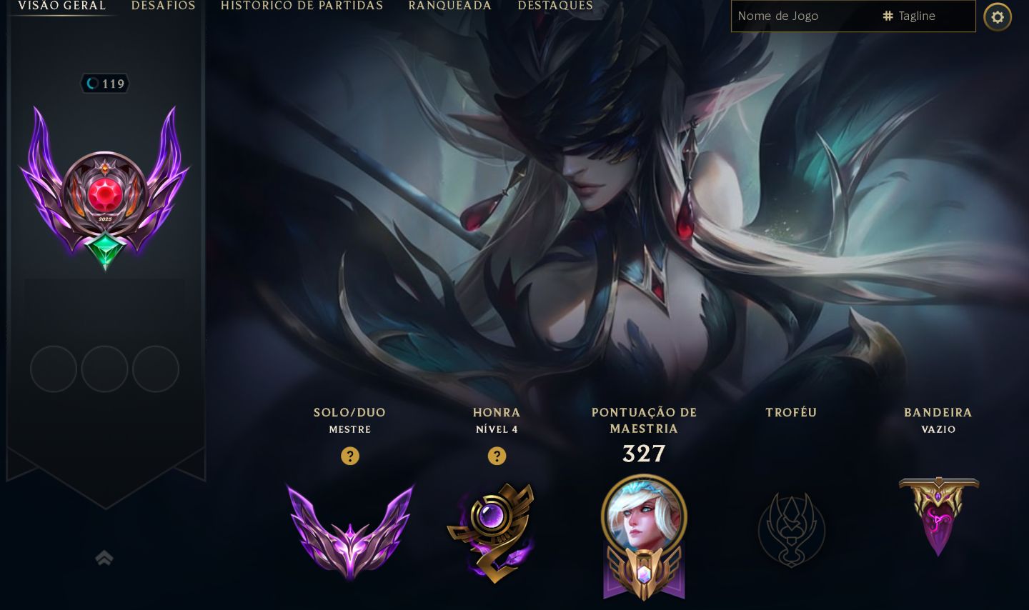 CONTA MAIN SUPPORTE - EX GM, ATUAL MESTRE - MMR Grão Mestre