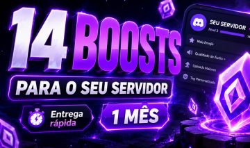 Discord 14x Boosts 14 Impulsos para Servidor | 1 Mês | Entrega Rápida