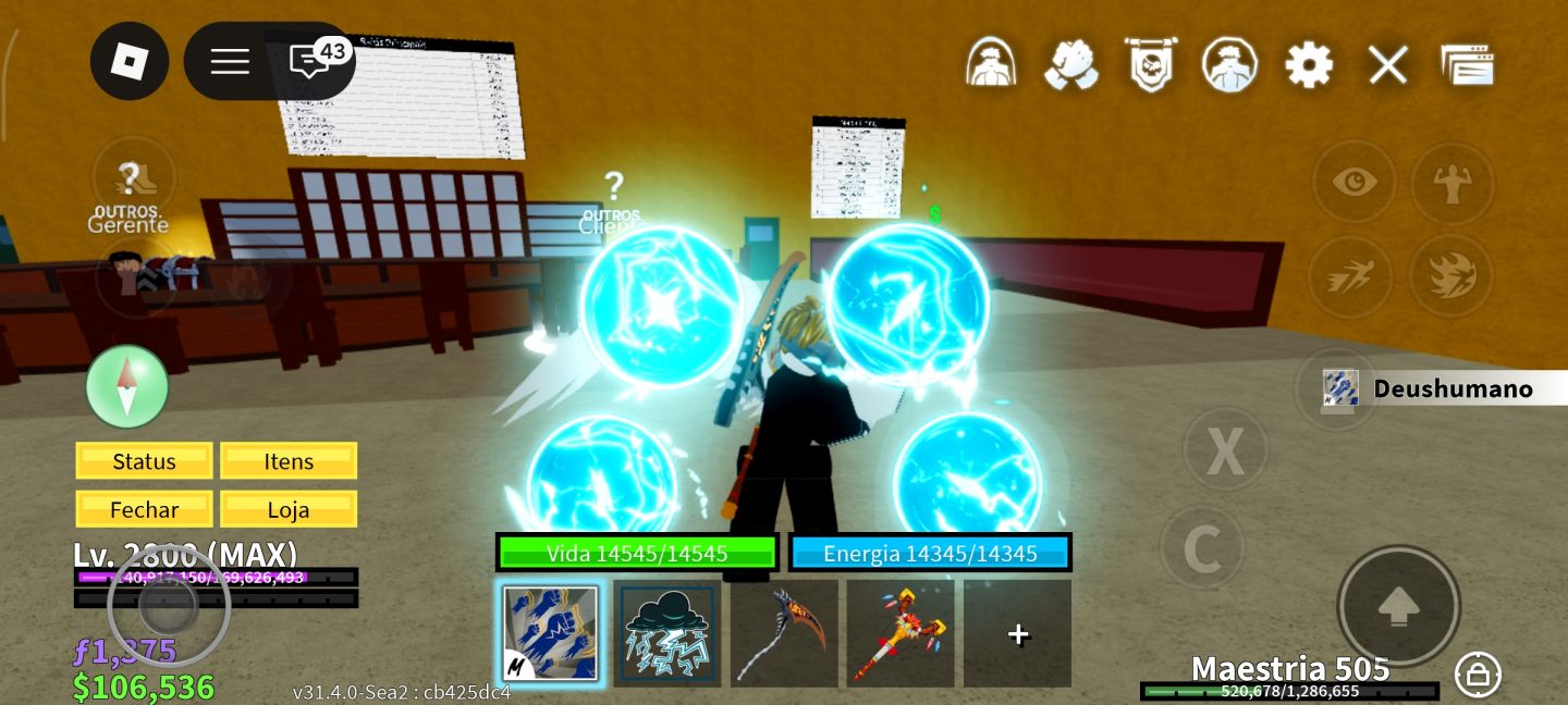 CONTA BLOX FRUITS LVL MAX | MUITOS ITENS RAROS + PERMANENT ROCKET