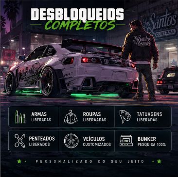 GTA 5 ONLINE LEGACY E ENHANCED - DINHEIRO + BRINDES