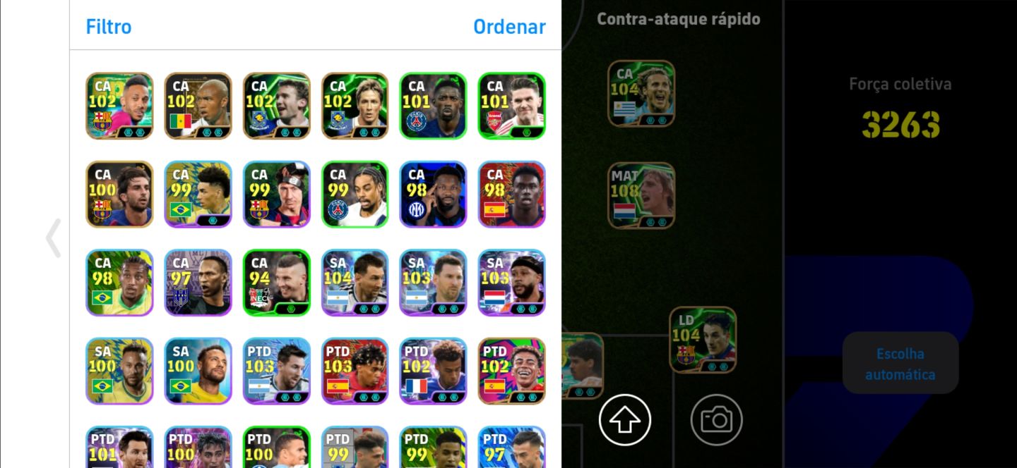 CONTA eFOOTBALL 3263 DE FORÇA COLETIVA