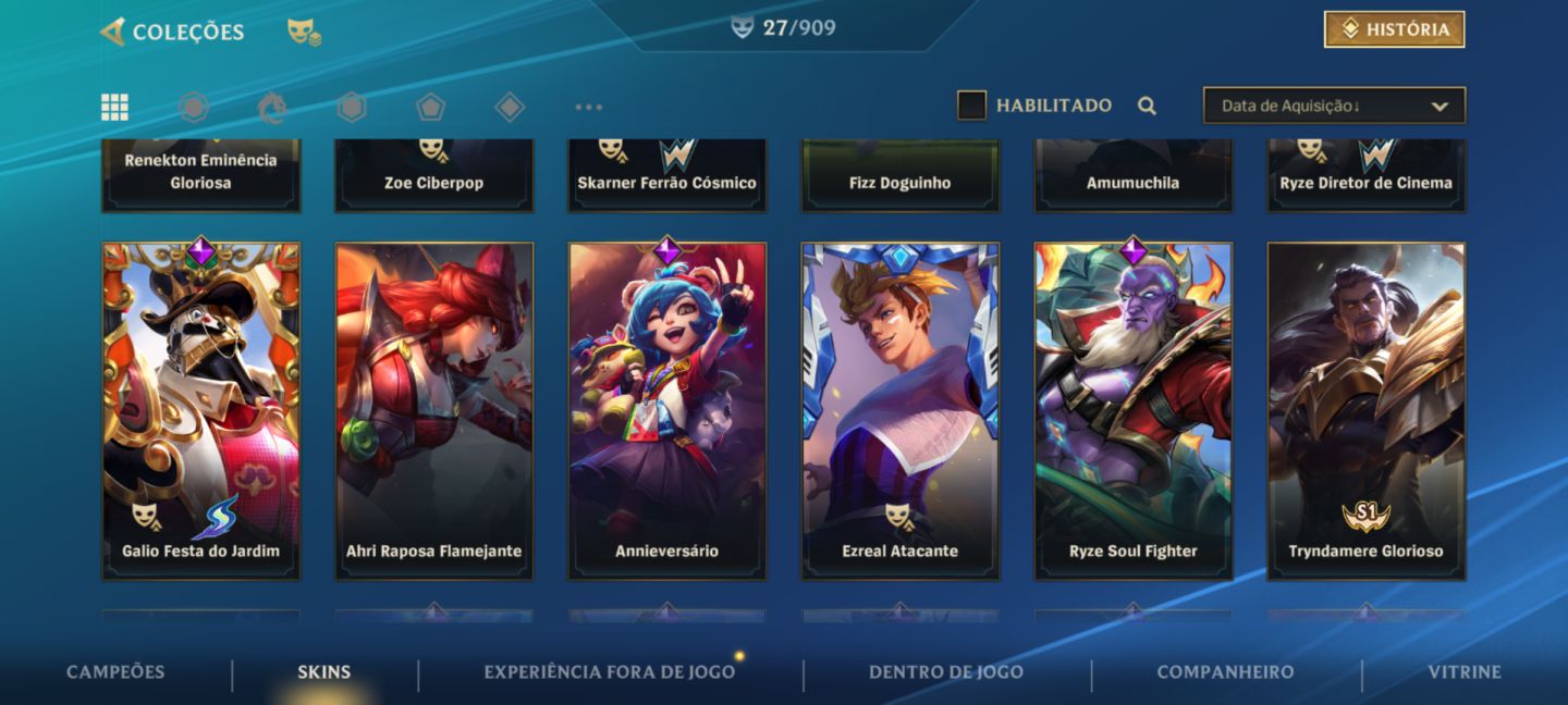 Conta wild Rift atualmente mestre