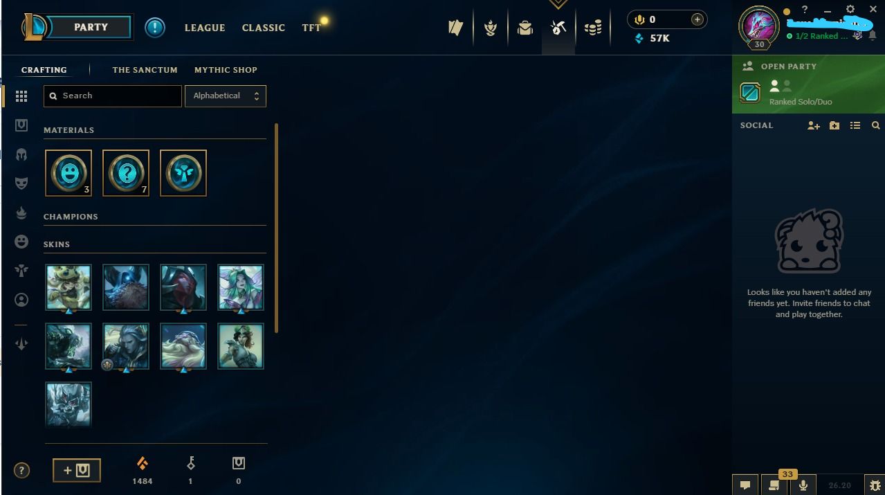 Conta Nível 30 - (Com os 10 jogos) - Yasuo Tinta Sombria - 57K de EA