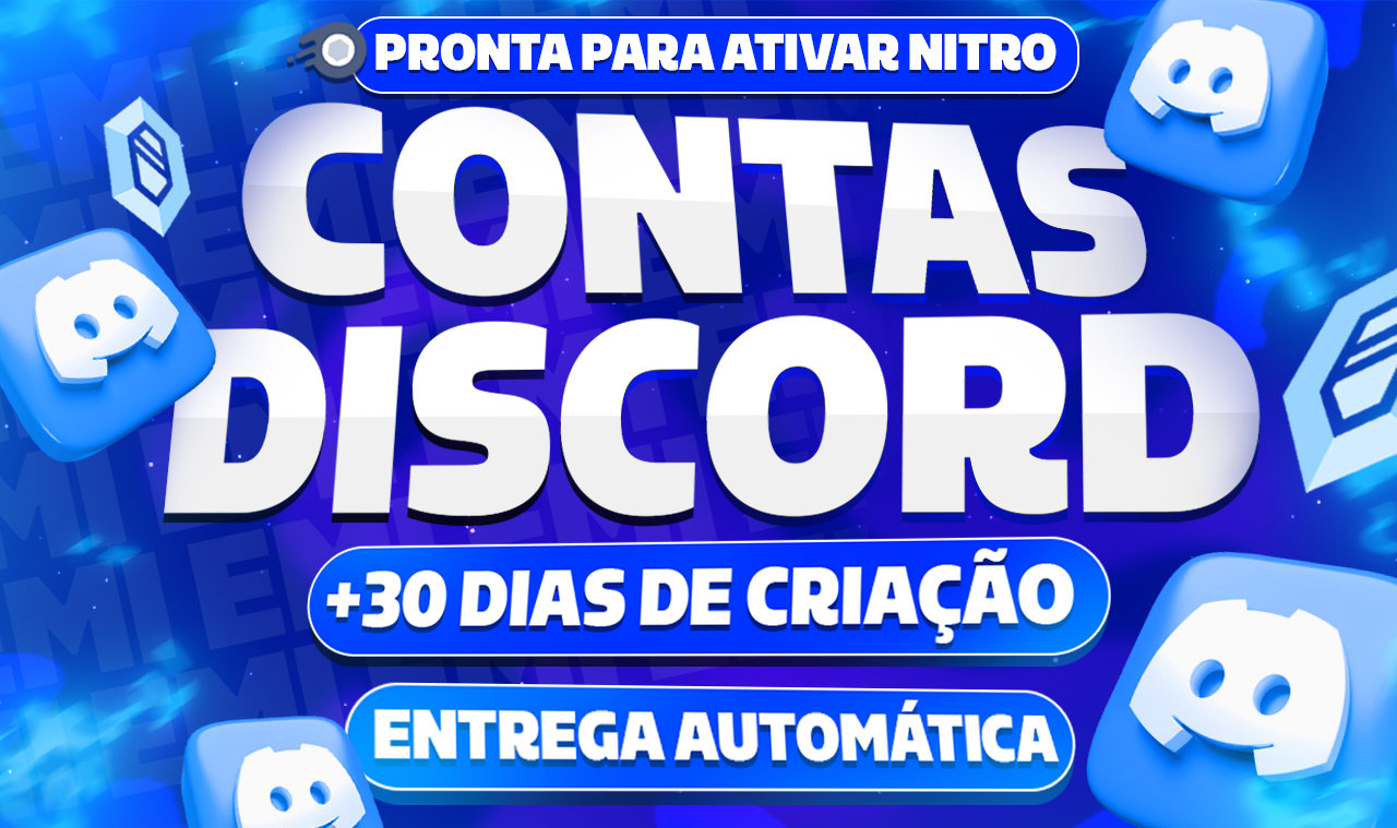 CONTA DISCORD +30 DIAS PARA ATIVAR NITRO - ENTREGA AUTOMÁTICA