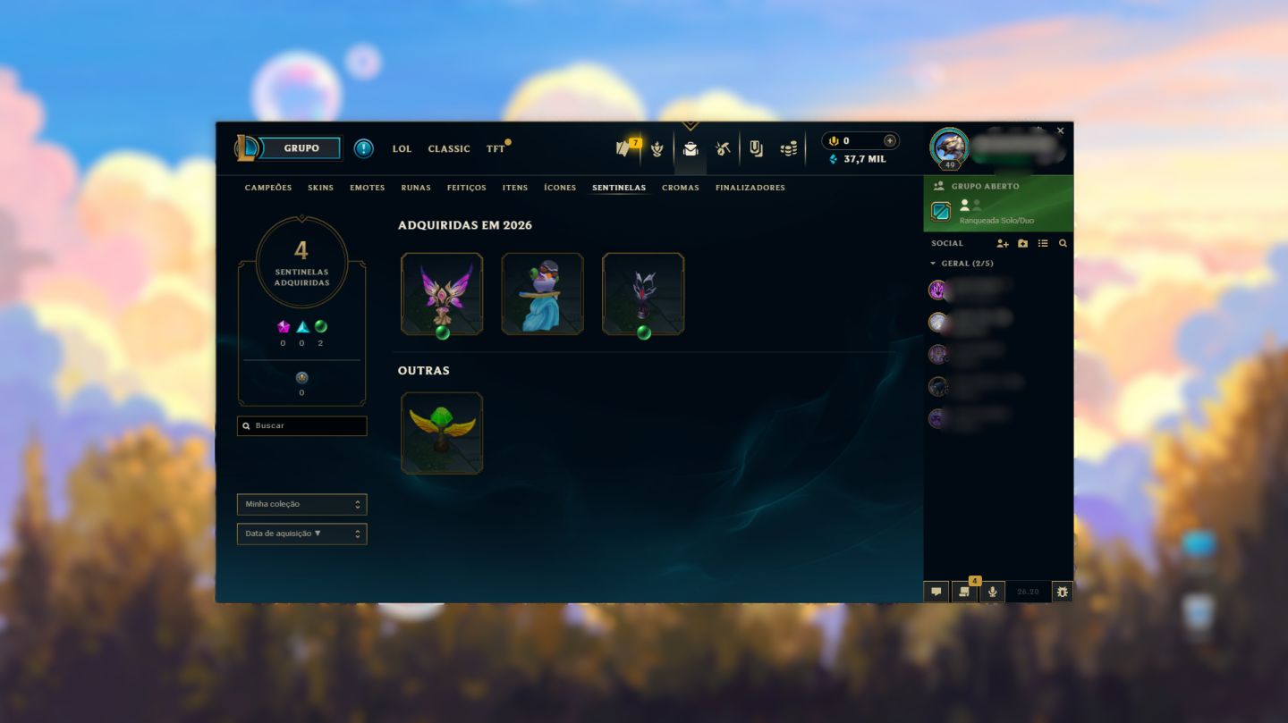 Conta Platina IV 32 PDL NOVA - LEE SIN ESCAMAS CELESTIAIS, FIDDLE FESTA SUPRESA!